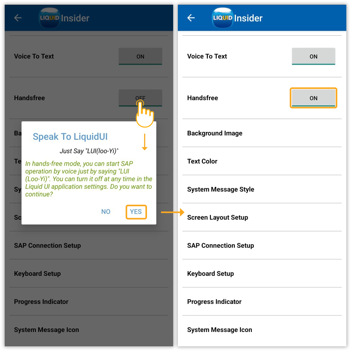 Enables voice commands for hands-free operation and improved efficiency