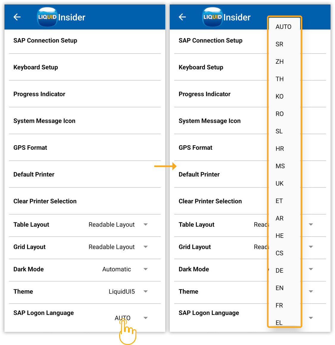 Change the default SAP logon language setting.