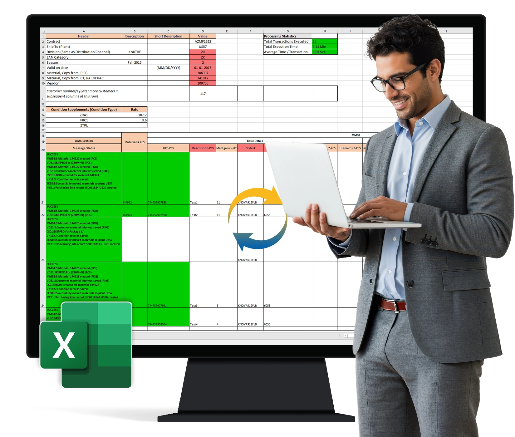 Intradeco reduces material creation time by 80% by simplifying SAP MM data entry with Liquid UI for Excel
