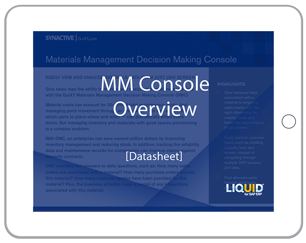 Make faster SAP MM decisions from a single screen