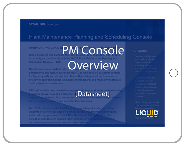 Run SAP PM work management from a single console