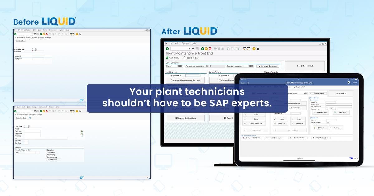 How to make SAP easy for plant technicians